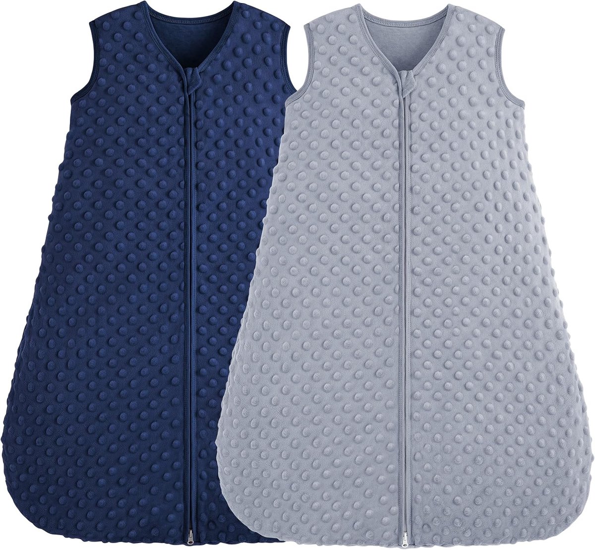 Thijox - Baby Slaapzak 18-24 maanden - 2 Pack Draagbare Deken Blauw & Grijs - 1,5 Tog Ademend - Unisex Baby Cadeau voor Comfortabele Nachten