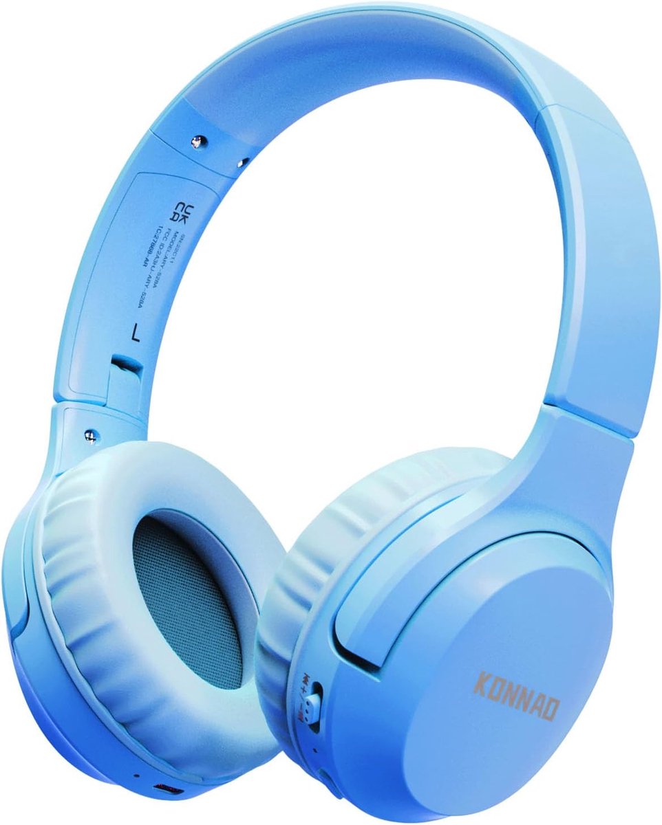 SnelShoppen - Kids Wireless Headphones 60H - Vouwbare On-Ear Hoofdtelefoon met Microfoon, Volume Limiter 85dB/94dB, Over-Ear voor Kinderen en Volwasse