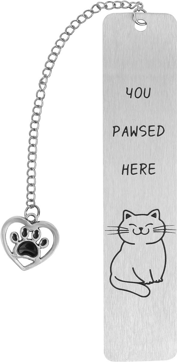 Thijox - Schattige Kattenbladwijzer - Esthetische Boekenlegger van Zinklegering - Grappig Dier Leesaccessoire voor Boekenliefhebbers - Perfect Cadeau
