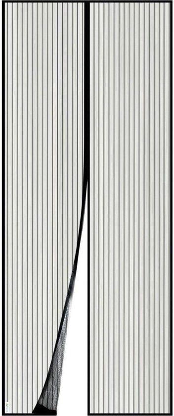 Foto: Ultiluxe magnetische hordeur 110 x 210 cm zwart hor tegen insecten vliegengordijn vliegengaas met klittenband deurgordijn zonder boren sterke magneten horgordijn horren voor deur zelfklevend