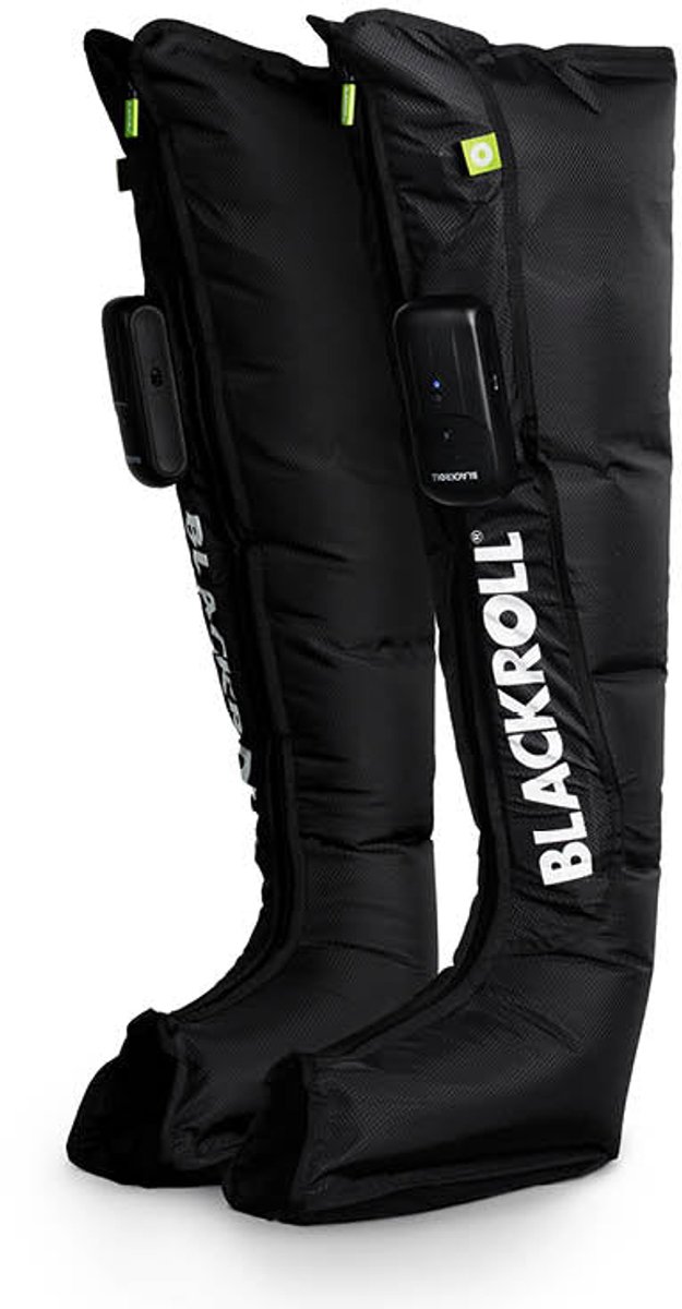BLACKROLL Compression Boots 2.0 - Draadloze Compressie Laarzen - Maat L - Recovery Boots voor Benen - Beenmassage Apparaat - 3 Massagestanden & 5 Drukniveaus - Herstel na Sport & Hardlopen - Incl. Oplaadkabel & Travel Bag - Zwart