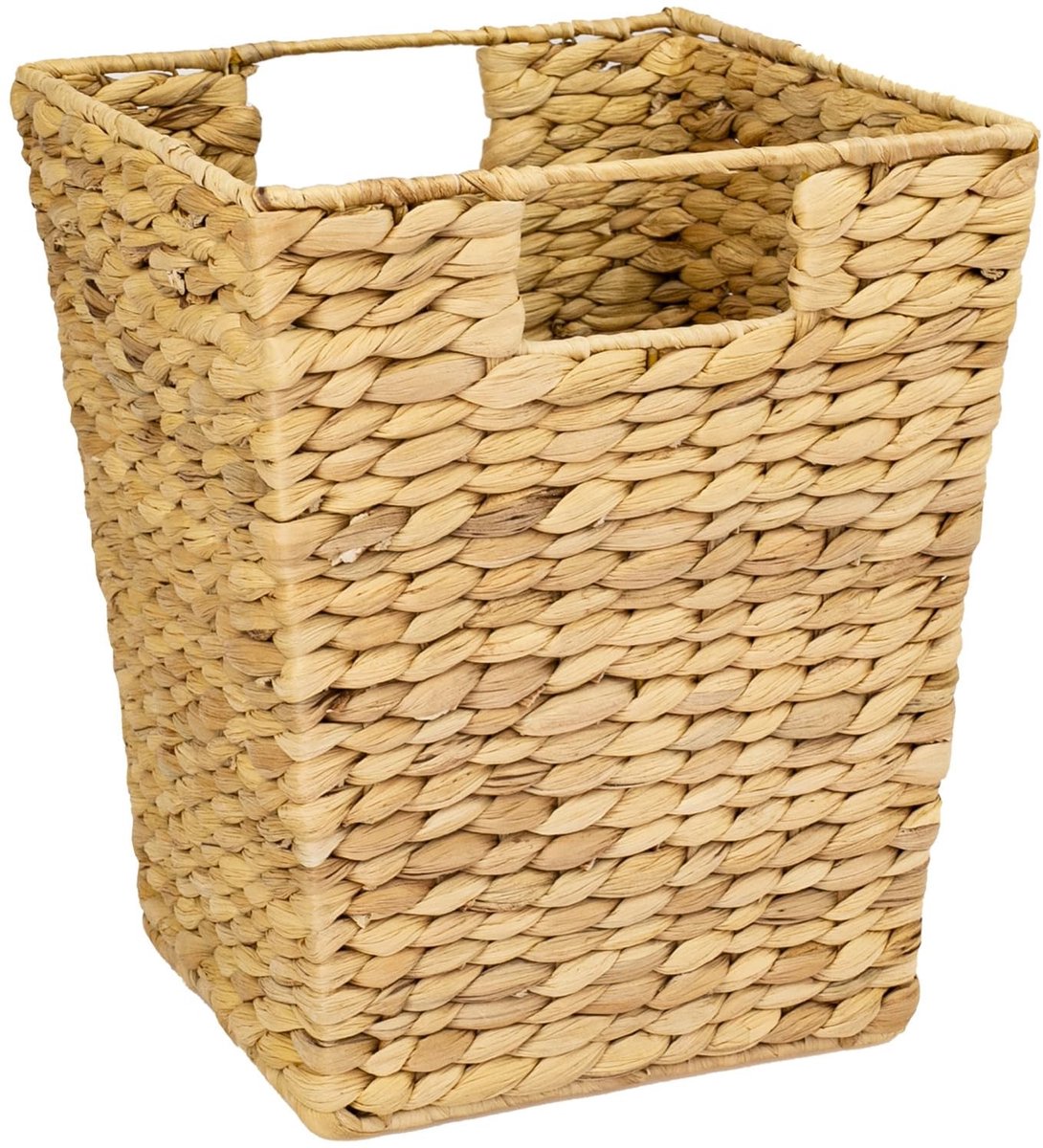 Praktische Opbergmand van Waterhyacint voor Kantoor, Vierkant Design, 25 x 25 x 30 cm, Duurzaam en Stijlvol
