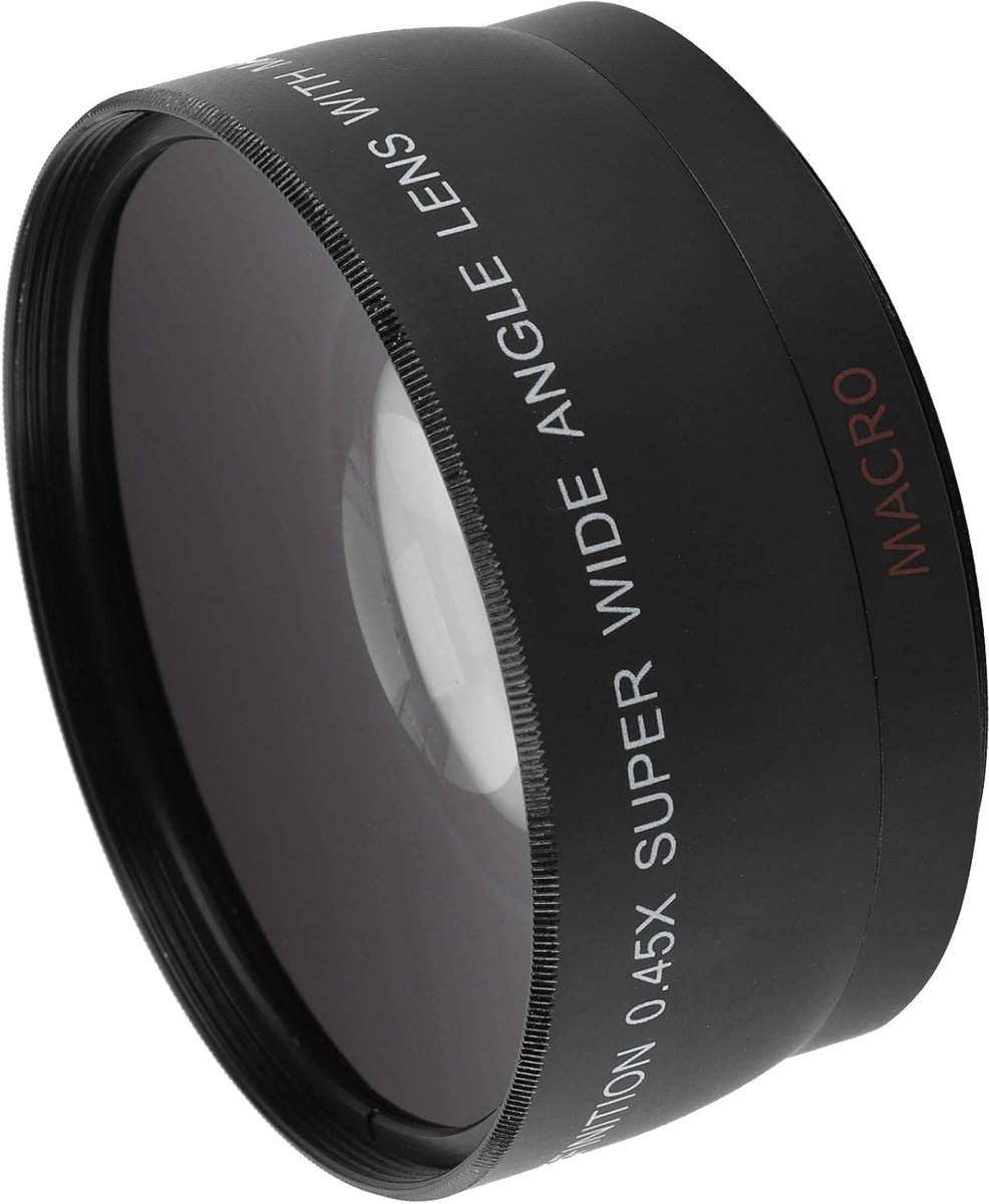 55mm 0.45x Groothoek Macro Lens voor Camera's, Geschikt voor 55mm en 62mm Filters, Perfect voor Landschaps- en Close-up Fotografie