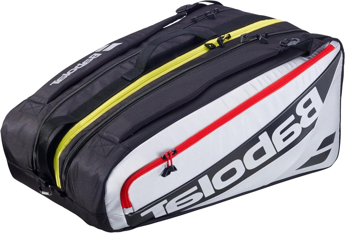 Padel Bal Tas - Racket Houder - Sport Gear Opslag - Drie Compartimenten - Groot Formaat - Zwart Zilver