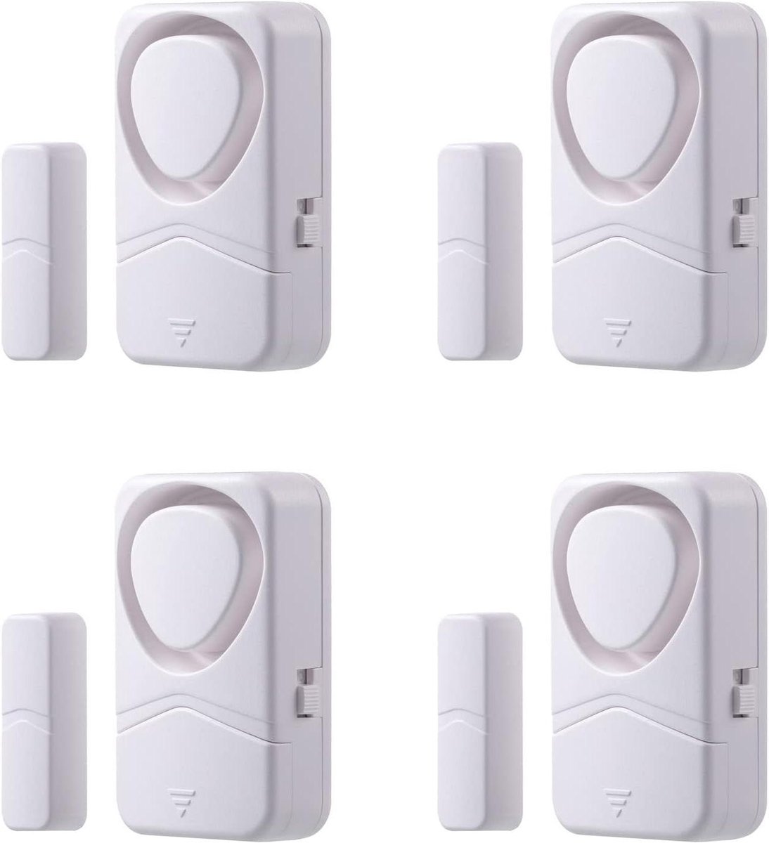Draadloze Deuralarmen - Magnetische Sensoren - Veiligheid Thuis - 4 Werkmodi - 4 Stuks - Wit