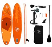 Best Active Horizon SUP Board XXL - Opblaasbaar Paddle Board - Complete Set - Met Pomp / Draagtas / Verstelbare Peddel / Enkelkoord / Reparatiekit - Belastbaarheid Max. 150KG - 335x81x15cm - Oranje