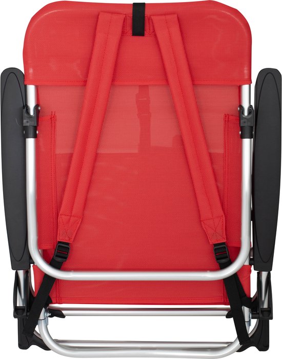 Eurotrail Marbella - Strandstoel met ligstand - Rood van Eurotrail — afbeelding 5