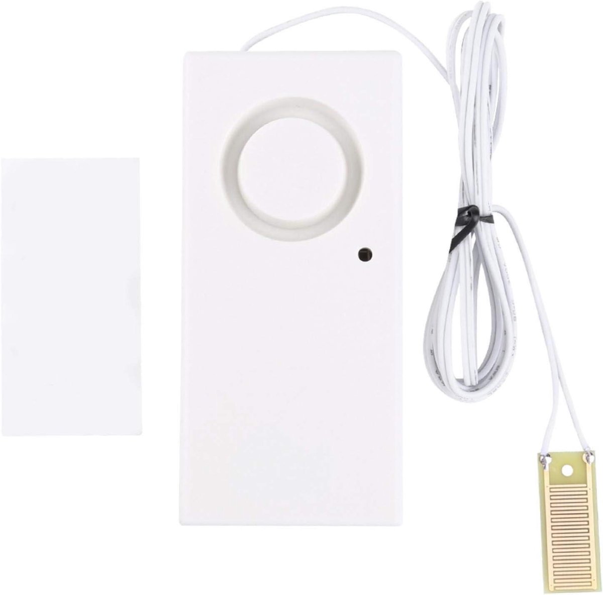 Water Sensor Alarm - Lekdetector - Waterschade Voorkomen - 120dB Luid Geluid - 1 Meter Kabel - Wit