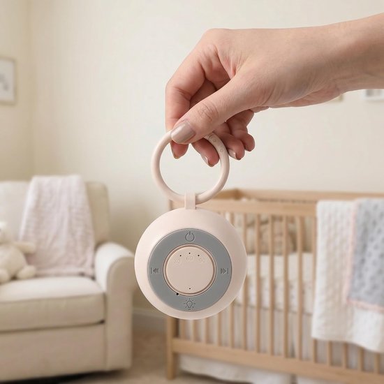 Slaapgeluidsapparaat voor baby's, compacte babykalmeringsmiddel, draagbaar slaaphulpmiddel voor thuis, kinderkamer, op reis, kalmerend accessoire voor pasgeborenen en het slapengaan. — afbeelding 3