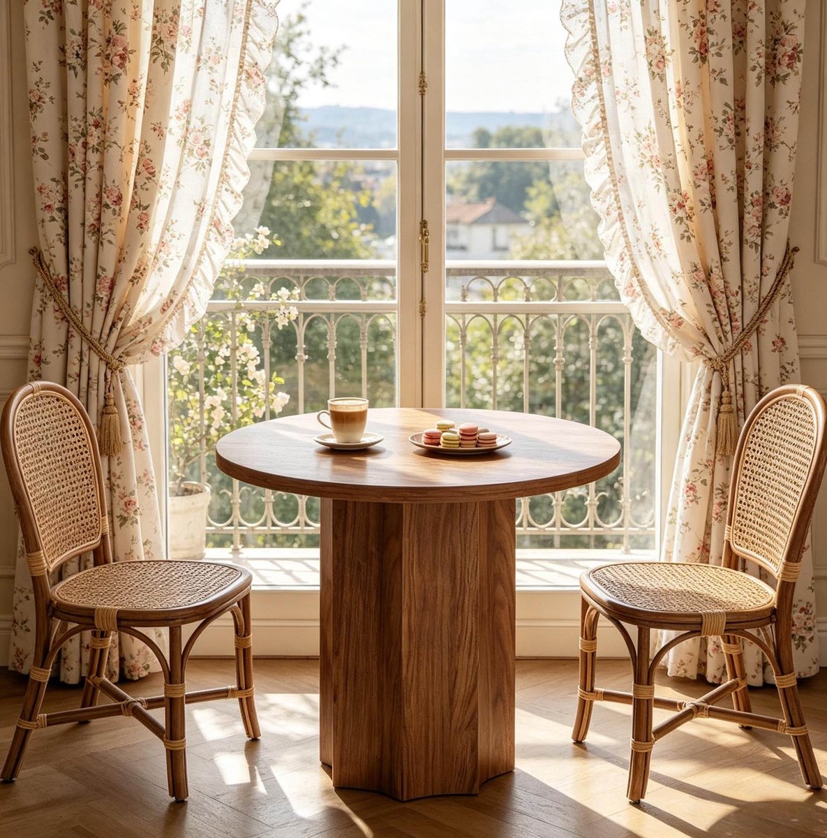 MIVRAY Eettafel - Ronde Compacte Tafel Voor 2 Tot 4 Personen - Veelzijdig Voor Eethoek En