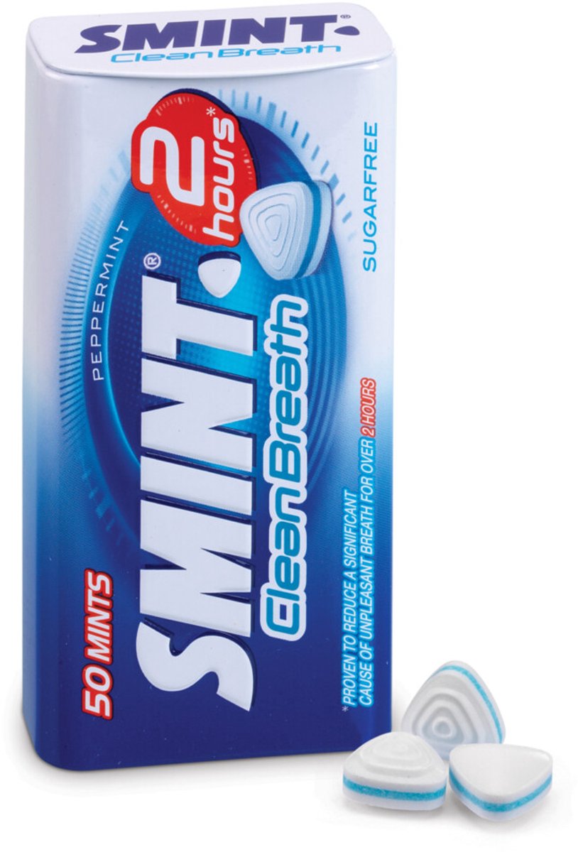 Smint Clean Breath Peppermint - Frismakers - Suikervrij - 1x12stuks — cadeau in Cadeau-ideeën - foto 2