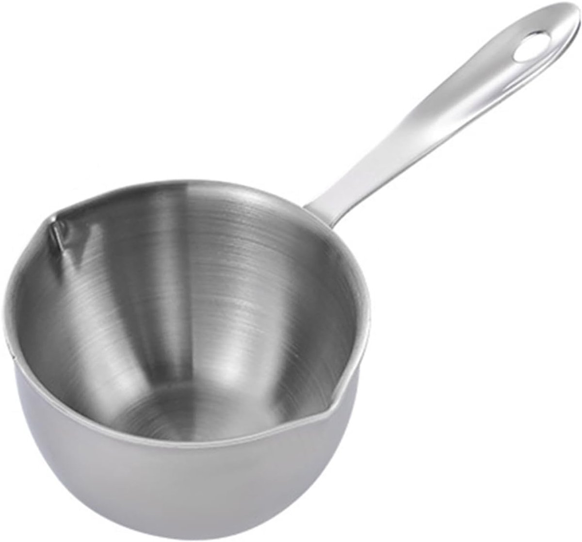 RVS Melkpan 120ml met Dubbele Gietopening - Ideaal voor Boter Smelten, Koffie Verwarmen en