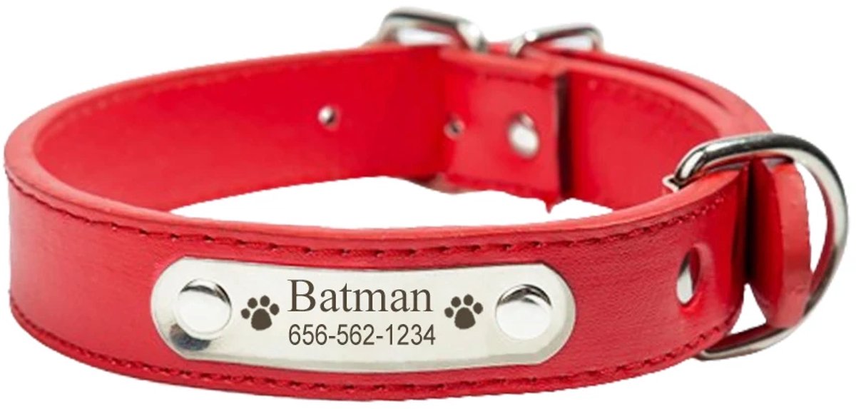 OLOEY Hondenhalsband voor kleine-middelgrote en grote honden en puppy's(Rood-XS)