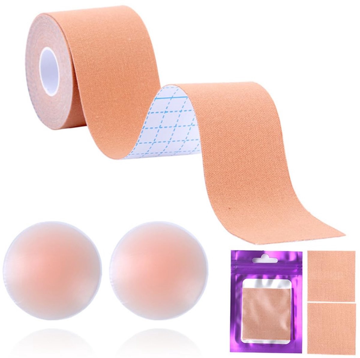 Dailygoods - Onzichtbare Borsttape en Beha-Plakband - 5 cm x 5 m voor Avondjurken
