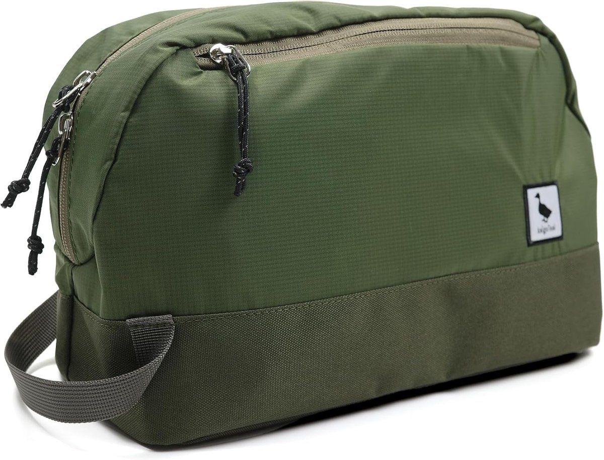 Thijox - Reistoilettas 8L, Grote Opbergcube met Waterdicht TPU Nat/Droog-vak voor Reisbenodigdheden, Toilettas voor Camping, Vakantie, Groene kleur
