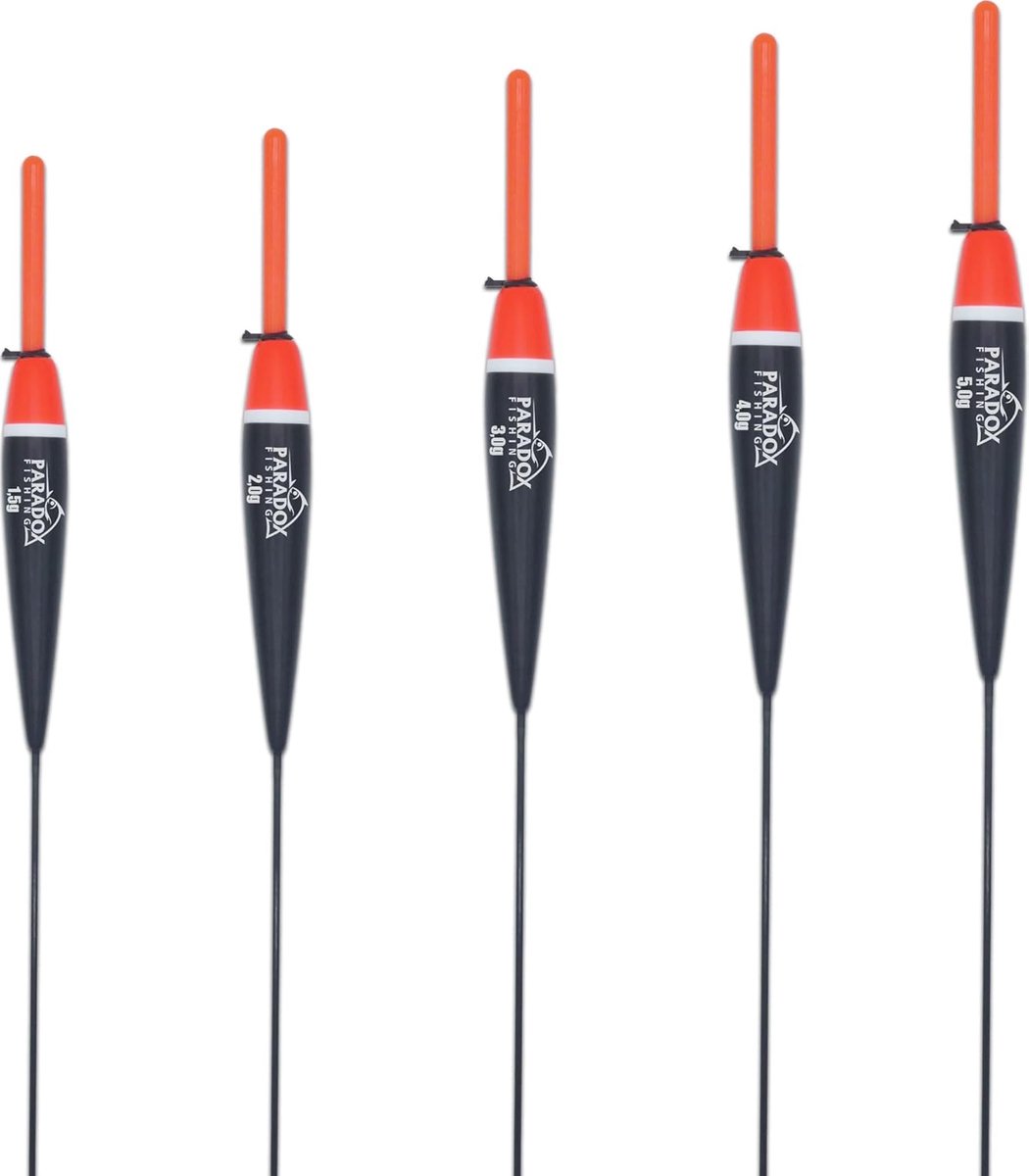 SnelShoppen - Dobbers Hengelen Set 5 Stuks Kniklichtdobbers 1,5g-5g - Hengeldobbers Voor Rustige en Sterke Stroming - Perfect Voor Visavonturen