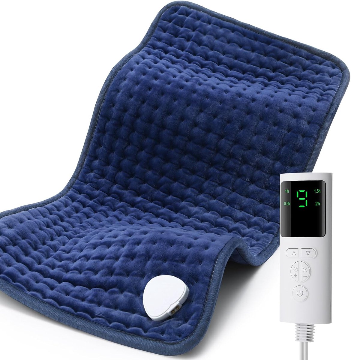 SnelShoppen - Elektrisch Verwarmingskussen - Warmtekussen voor Pijnverlichting - 9 Verwarmingsniveaus - 4 Versnellingen Timer - Ideaal voor Rug, Nek,