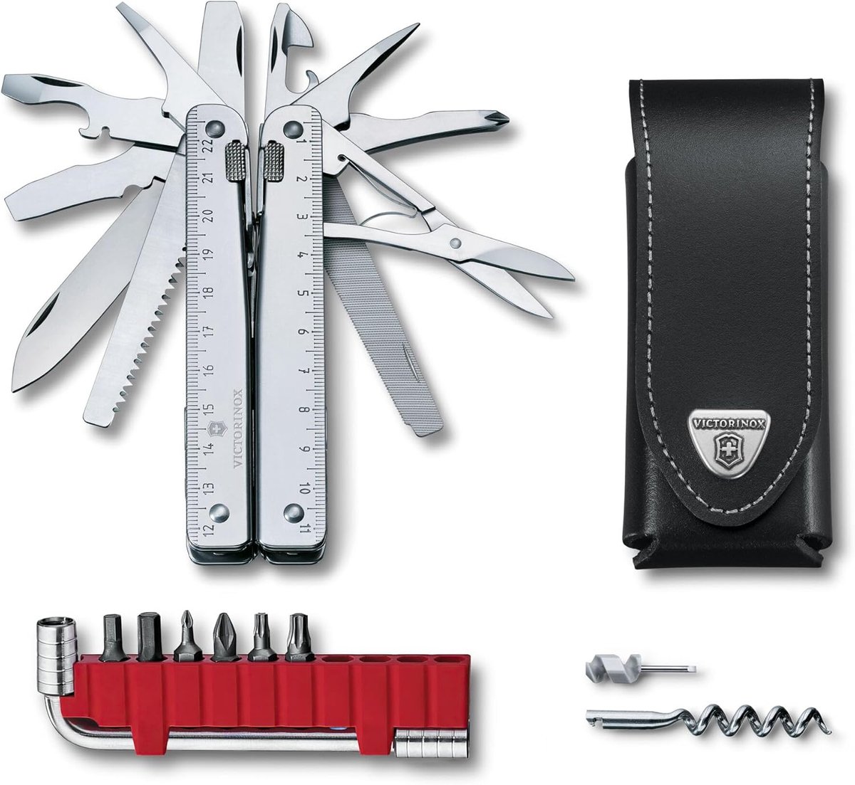 Thijox - Multifunctioneel gereedschap Swiss Tool X Plus - RVS, 27 functies, compact, robuust, perfect voor camping, reizen, klussen en dagelijks gebru