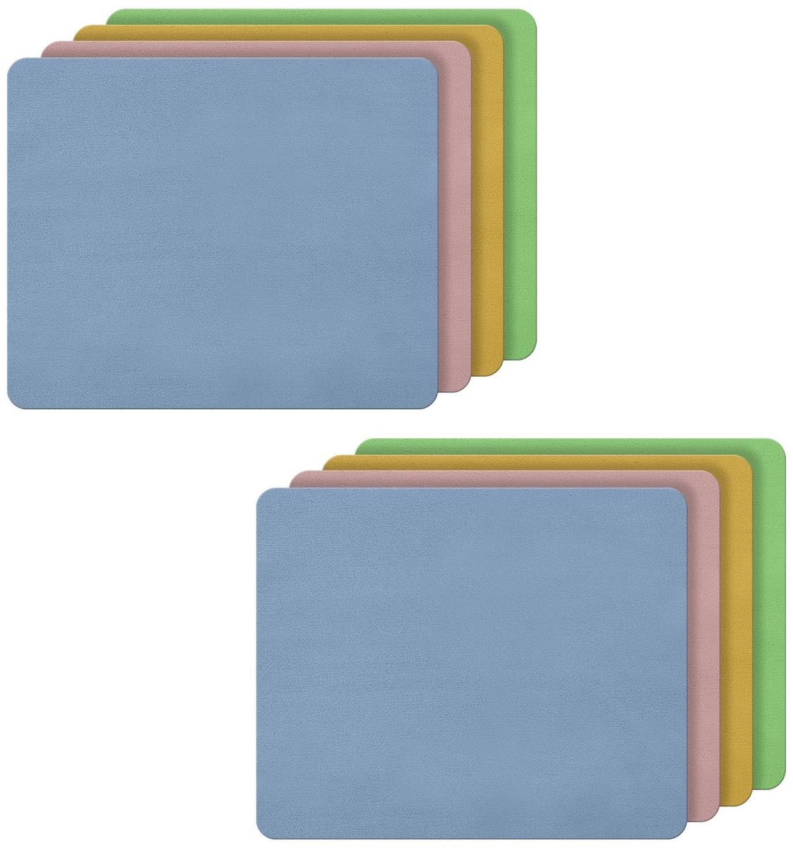 Dailygoods - Microfiber Brillenpoetsdoeken - Set van 8 Dikke Reinigingsdoeken voor Brillen en Schermen