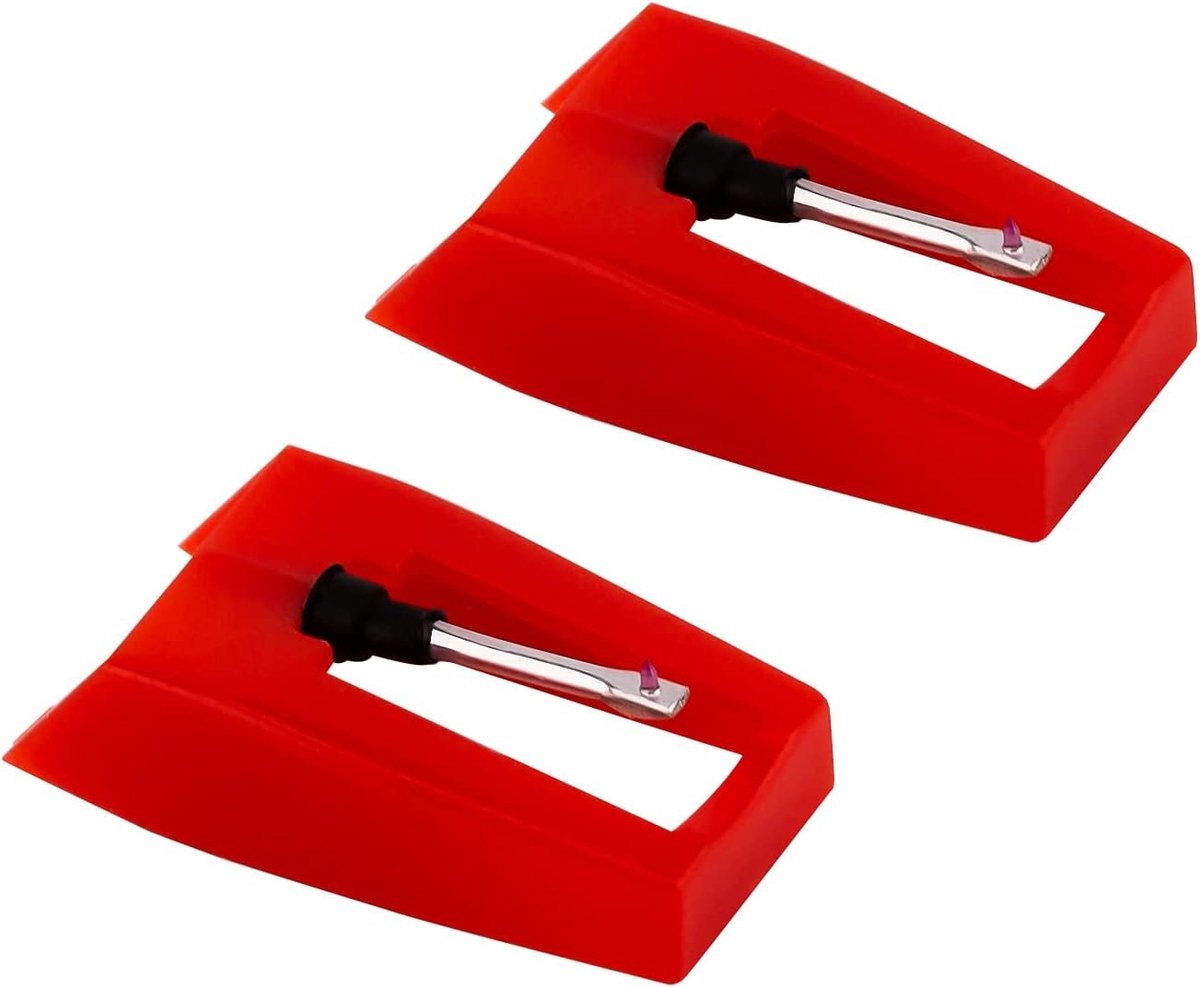 2 Stuks Vervangende Naalden voor Platenspeler - Saffier en Diamant Stylus voor Vinyl Platen en Turntables