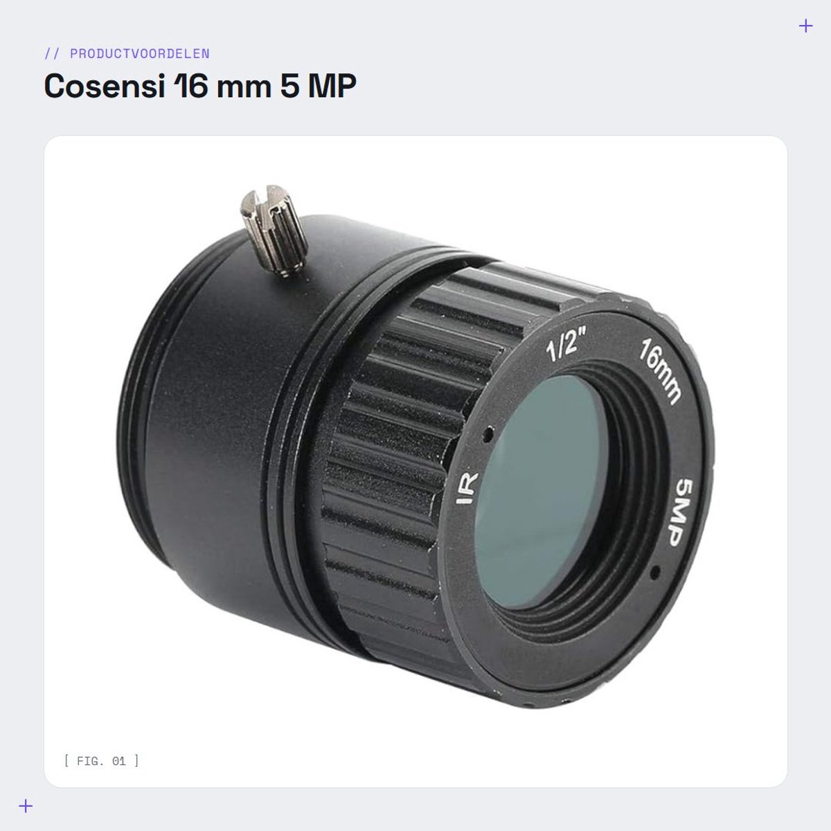 Dailygoods - 16 mm 5 MP Cameralens met CS-vatting voor Beveiligingscamera's