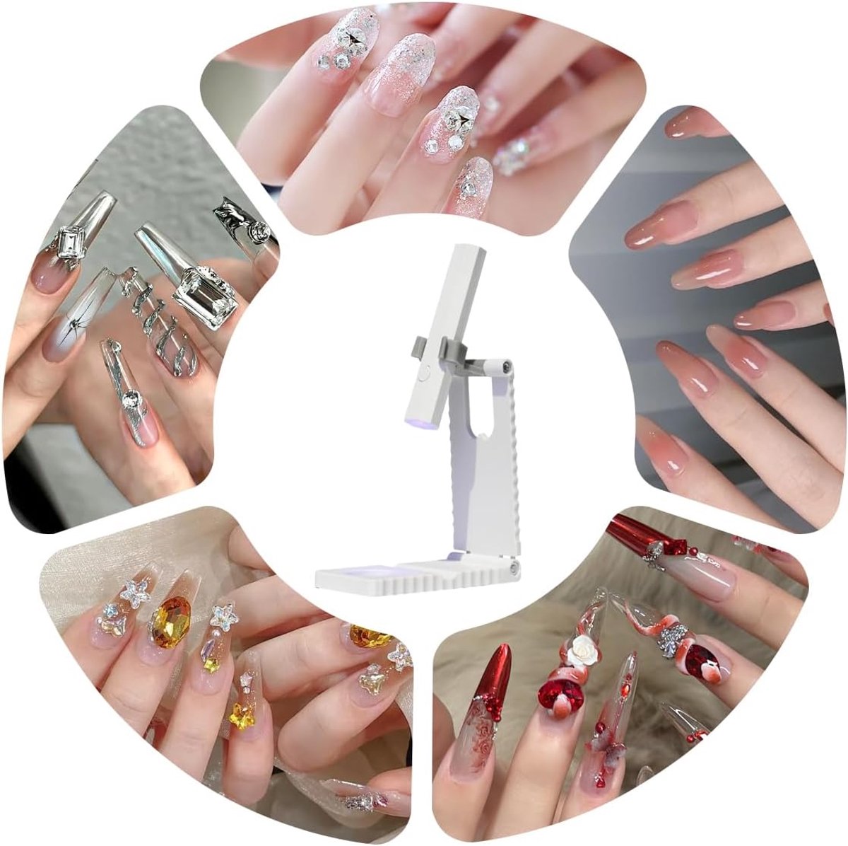 Thijox - Mini UV-lamp voor nagels, Oplaadbare LED-lamp voor Gelnagels met Standaard, 20s/60s Tijdinstellingen, Draagbare Nagelverzorging, Ideaal voor — cadeau in Verzorging - foto 6