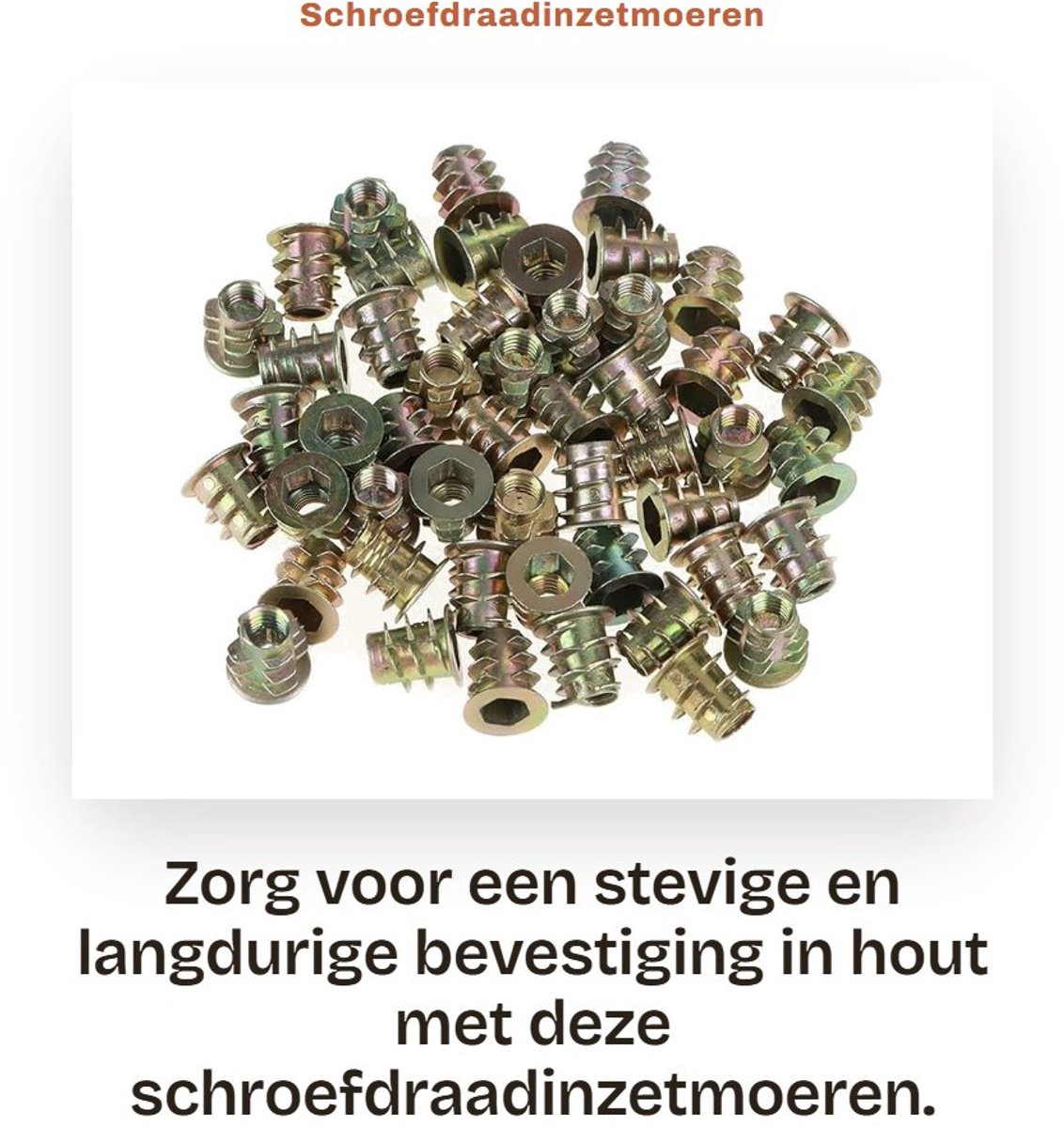 Dailygoods- Inbusmoeren 50 stuks M5 x 10 mm - Zinklegering - Flenskop - Schroefdraad - Duurzaam - Roestbestendig - Schroef
