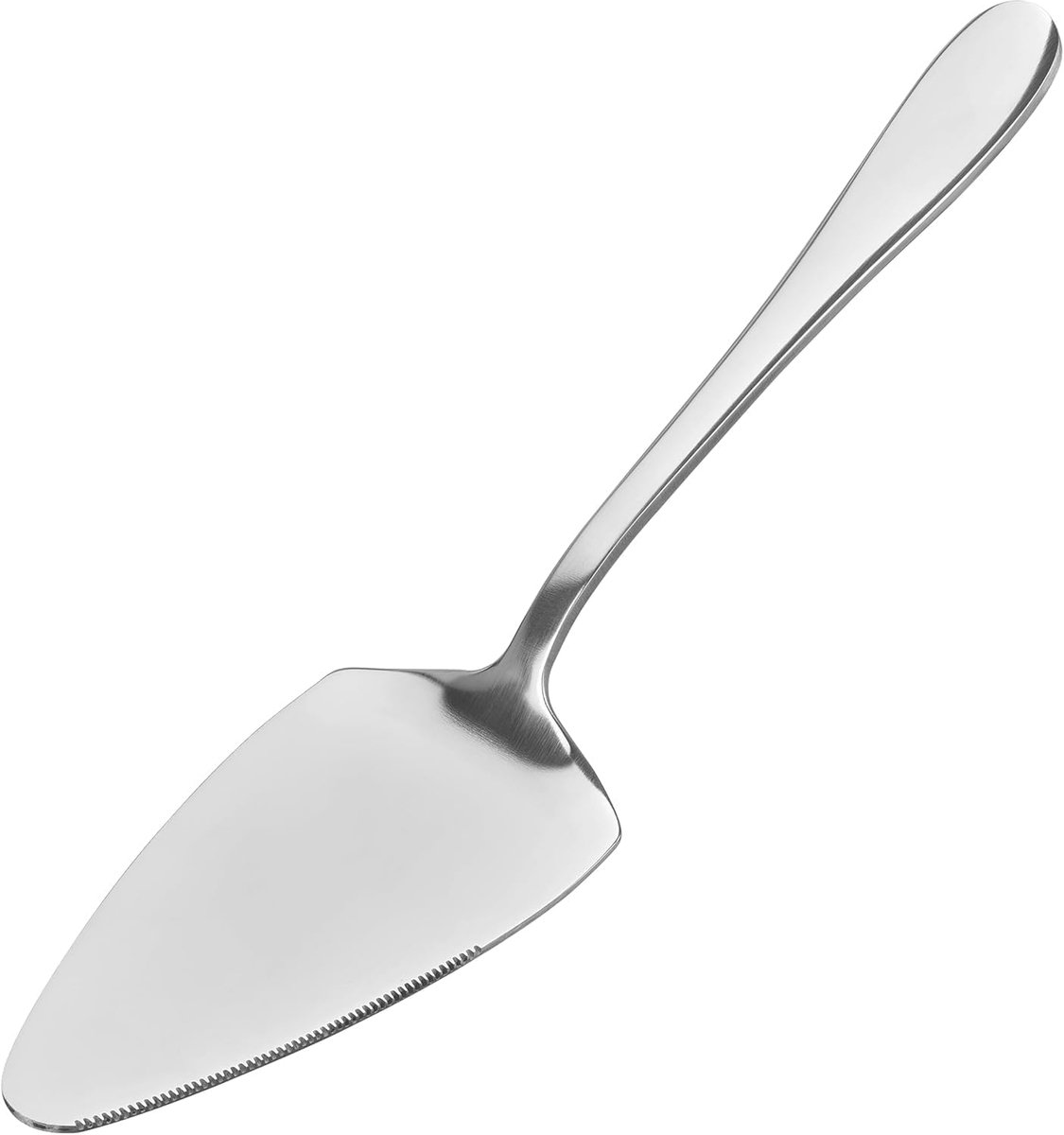 Thijox - RVS Taartschep met Gekartelde Snijrand - Taartserver, Cakeserver voor Gebak, Quiche en Pizza - Vaatwasserbestendig Zilver - Perfect voor Fees