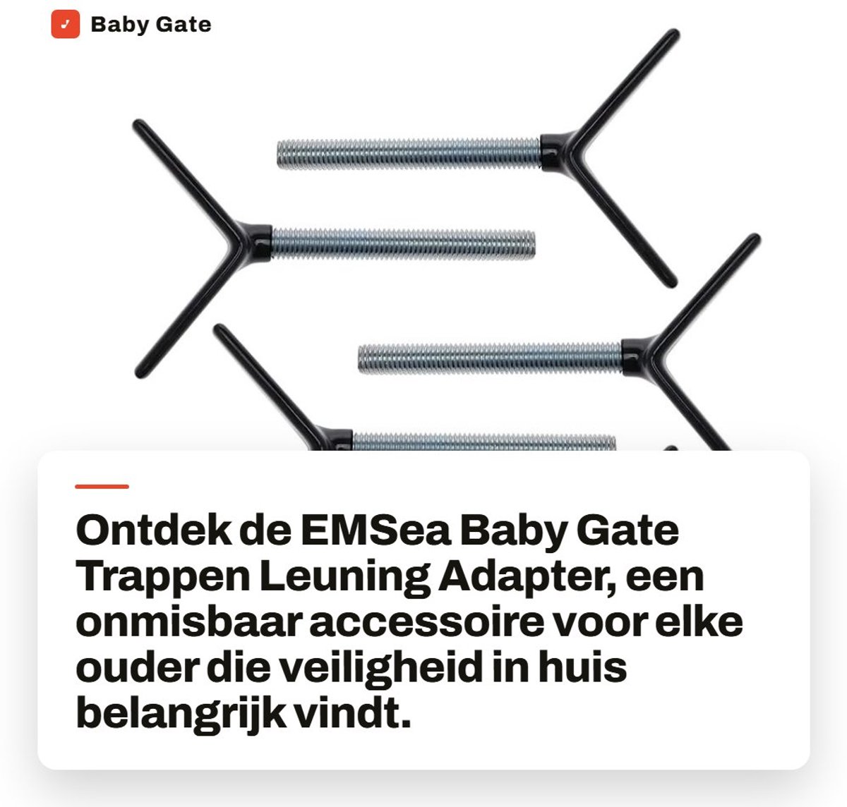 Dailygoods - Baby Gate Adapter - Veiligheidshekken - M10 Schroefdraad - Zwart - Trapleuningbevestiging - Geschikt voor Kinderen en Huisdieren - 5 Sets