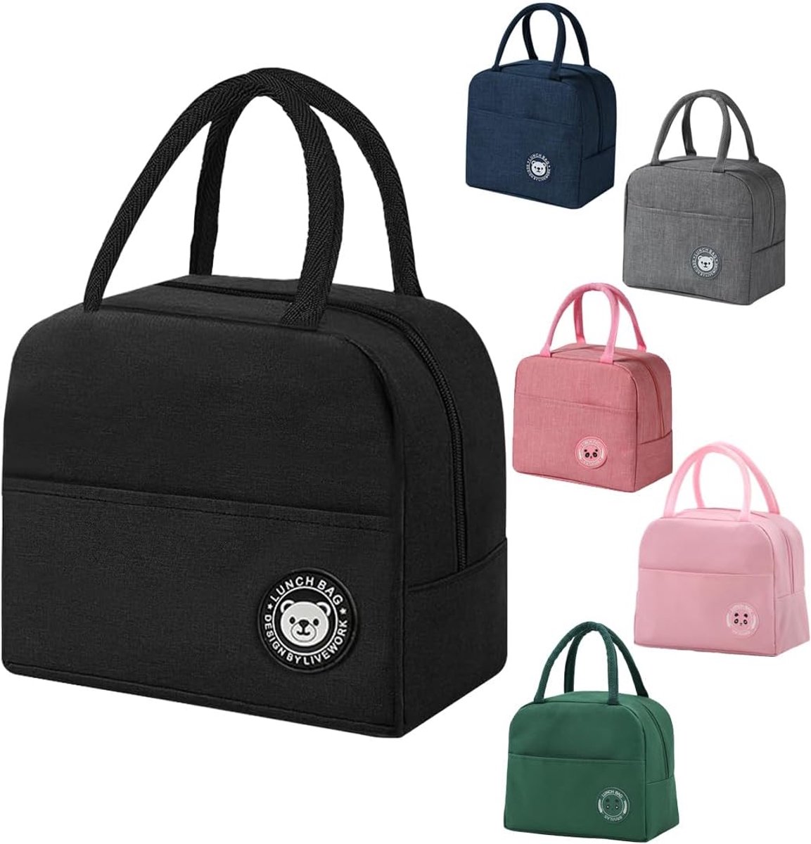 SnelShoppen - Kleine Koeltas 6L, Geïsoleerde Lunchtas met Folielaag, Mini Koeltas met Geïsoleerde Aluminiumfolie, Lunchbox Tas, Draagbare Koeltas voor
