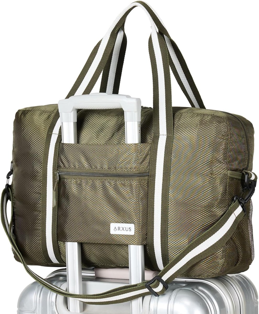 Thijox - Lichtgewicht Waterdichte Opvouwbare Reistas met Trolleyvak, Verstelbare Schouderriem, Ideaal voor Reizen, Weekendje Weg, Camping, Sport, 50L