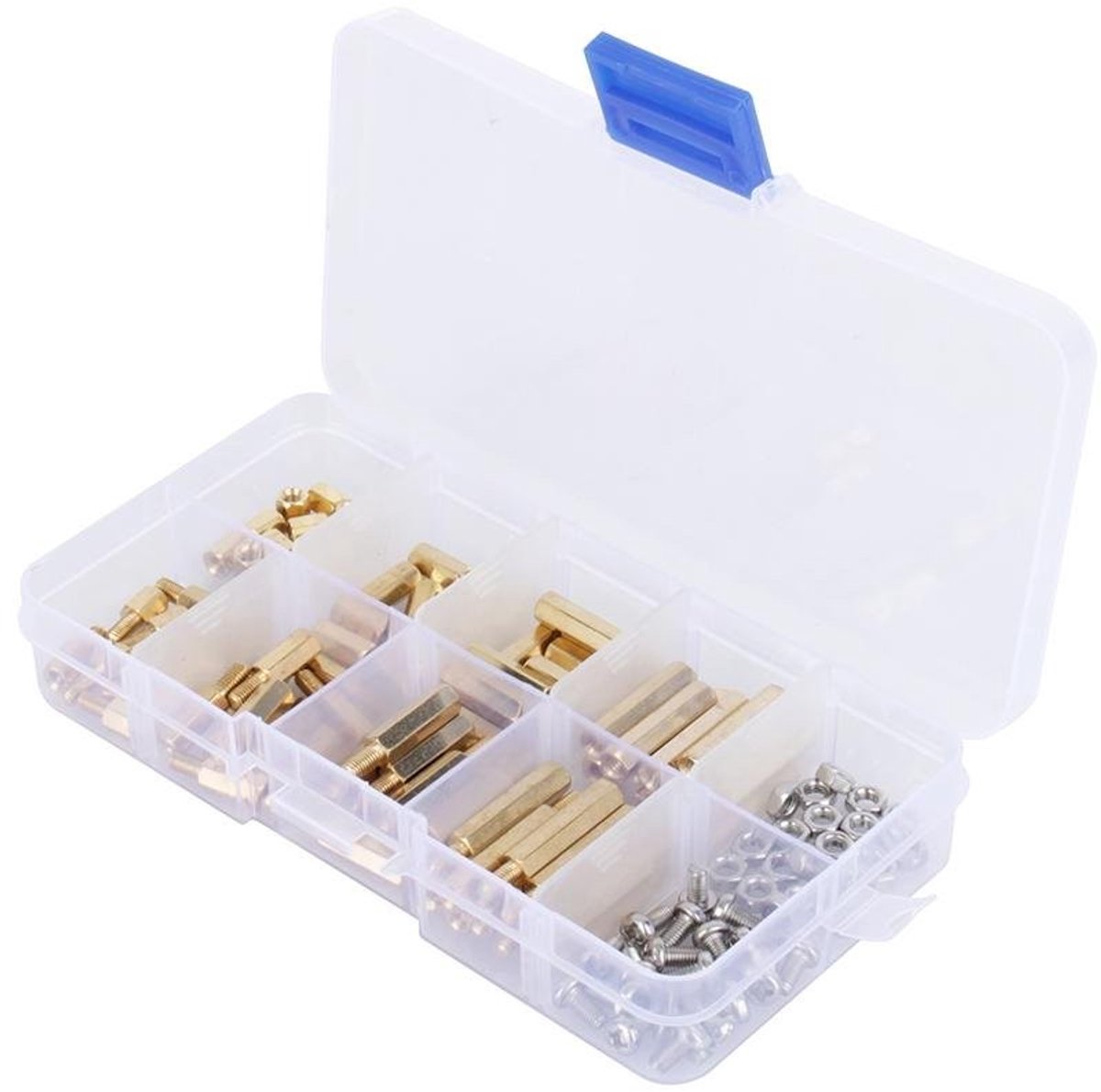 Dailygoods - 120Pcs M3 Column Pillars Bouten - Circuit Spacer - Zilver - Printplaat Moer - Zeshoekige Schroef - Geschikt voor Elektronica - Diverse Le...