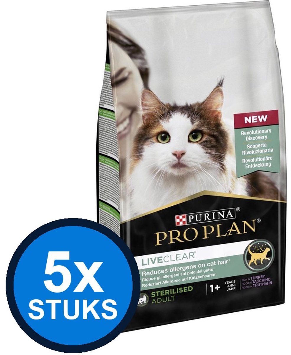 Pro Plan Pro Plan - Live Clear Sterilised Kalkoen - Kattenvoer Droogvoer - 1.4 kg