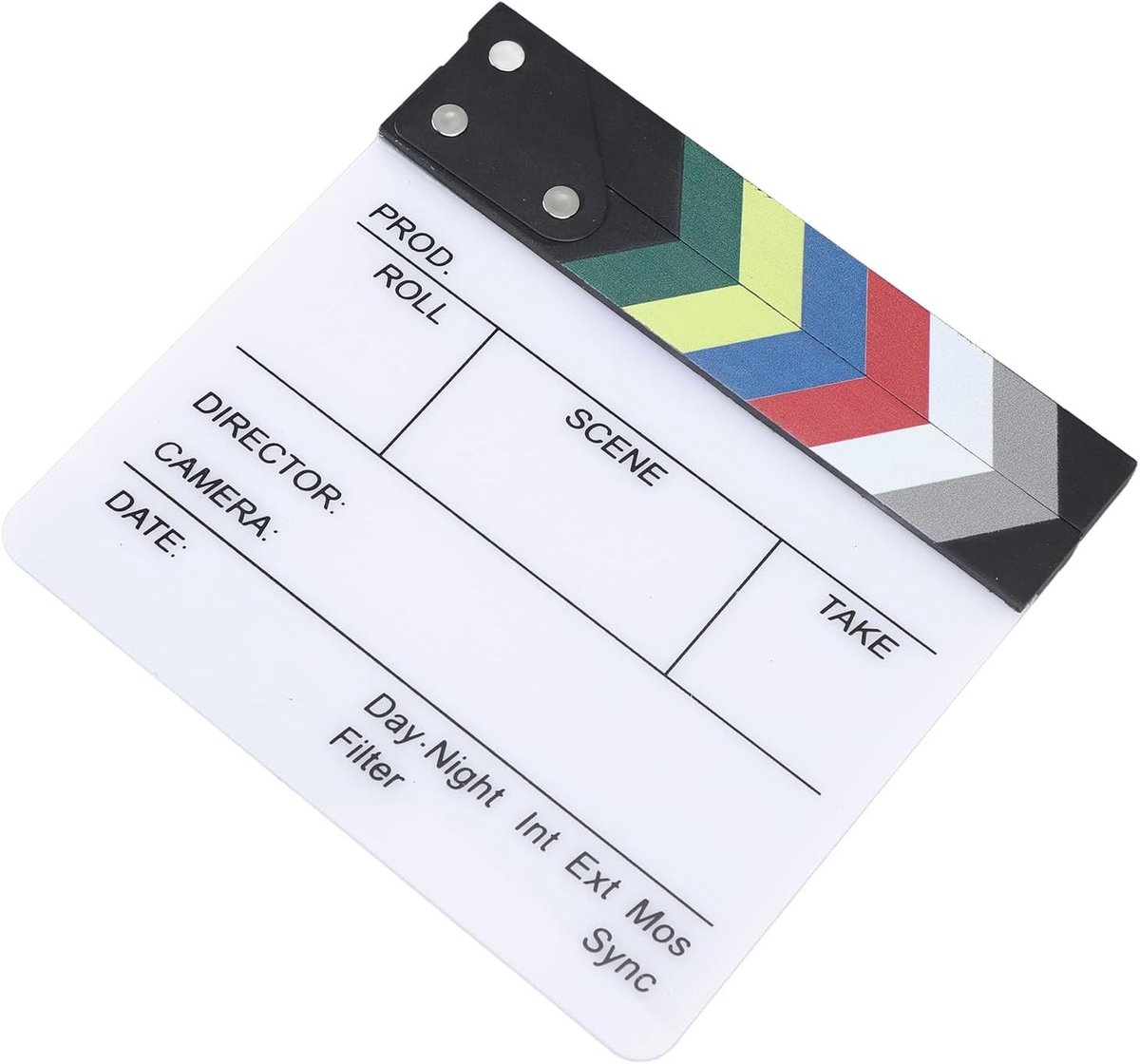 Regisseur Klapbord voor Filmproductie - Decoratief Rekwisiet voor Cinema en Creatieve Projecten (20 x 19.5 cm)