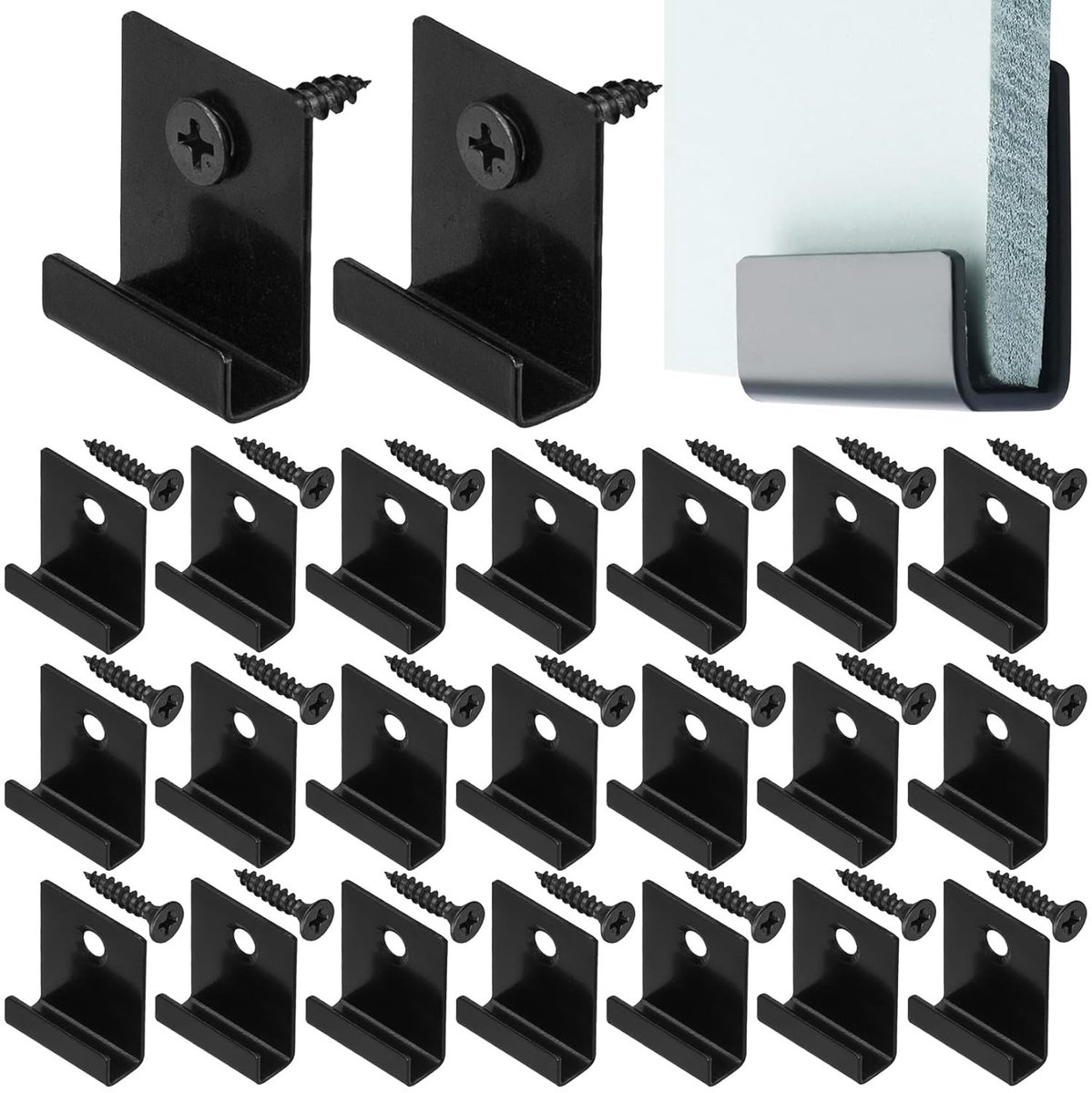 35 Stuks RVS Clips voor Terras, Verborgen Bevestigingsclips, Start- en Eindklemmen met 35 Bevestigingsschroeven voor Terrasplanken