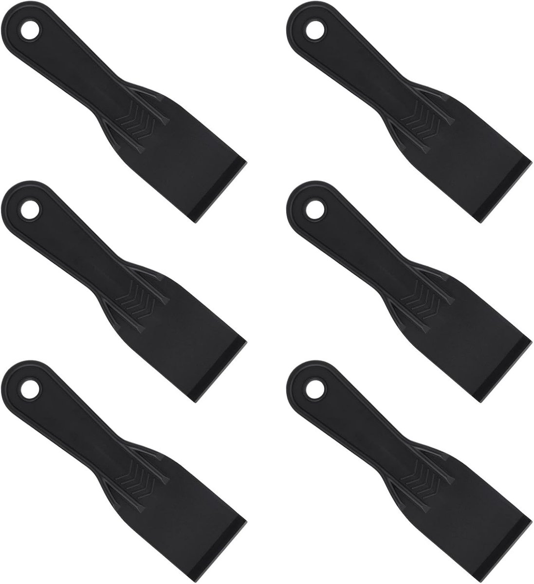 6 Stuks Plastic Spackmes Set, Flexibele Plamuurkrabber voor Muurherstel en Schilderwerk Accessoire
