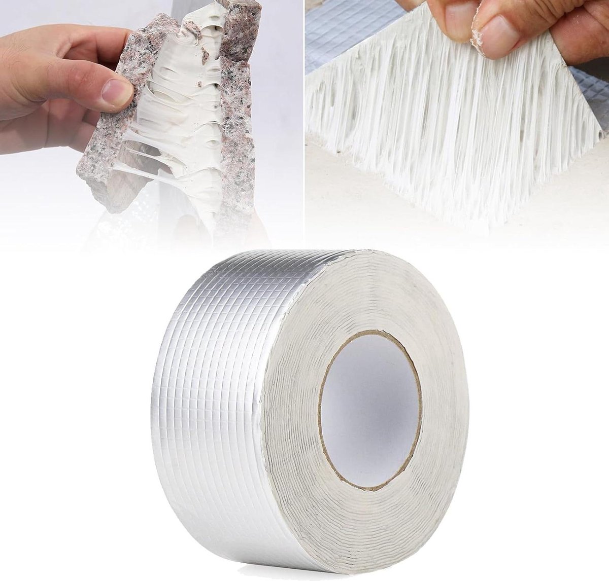 Waterdichte Tape - Reparatietape Afdichting - Lekkages Dichten - Aluminium Folie - 1.5 Meter - Zilver