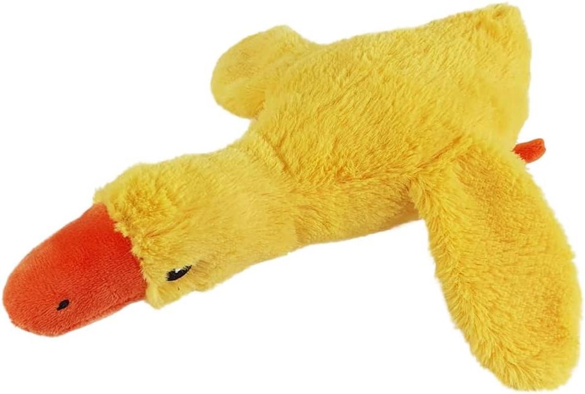 Pluche Hondenspeeltje - Zacht Knuffeldier - Spelen en Knuffelen - Met Squeaker Knettervleugels - 25 cm - Bruin