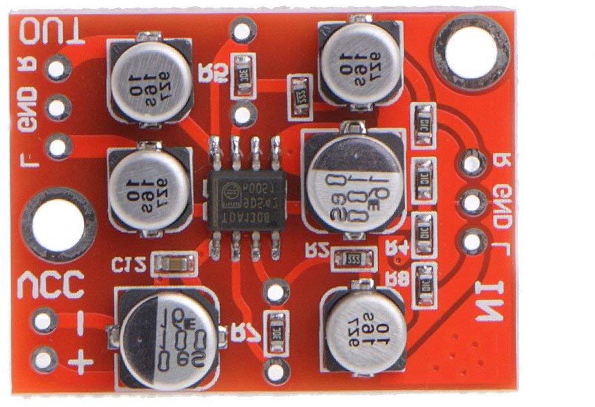 Audio Voorversterker Module - Stereo Preamplifier - Muziek Luisteren - Kompakt Chipontwerp - 33 x 25 mm - Groen