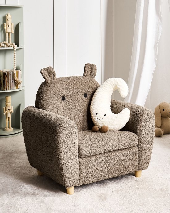BELIANI MARIBO - Kinderfauteuil - Bruin - Bouclé van Merkloos — afbeelding 5