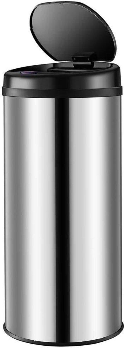 Automatische Prullenbak - Vuilnisbak Sensor - Hygiënisch Afval Weggooien - Automatisch Openen Sluiten - 50 Liter - Zilver