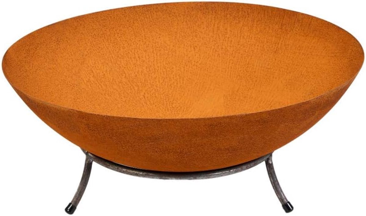 Vuurschaal Decoratie - Buiten Sfeer - Terras Verwarmen - Roest-look Gietijzer - 45x20 cm - Bruin