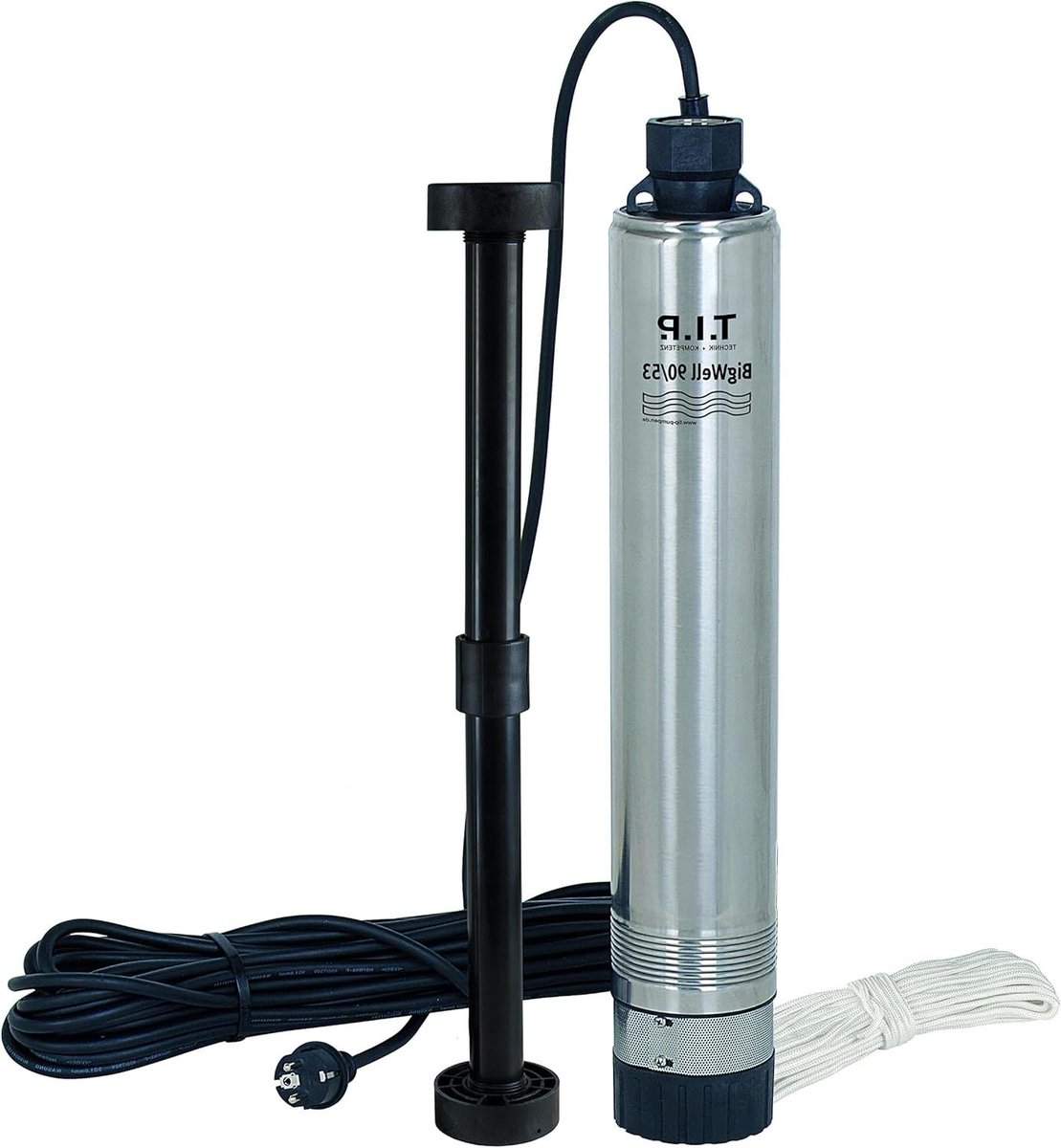 Bronpomp RVS - Diepwaterpomp - Water transporteren - Zandbestendig tot 50 g/m³ - 98 x 98 x 685 cm - Zilverkleurig