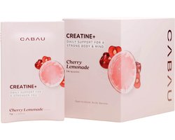 Cabau - Creatine+ Sachets – Cherry Lemonade – 14 Self-care Sips met creatine monohydraat – ondersteunt spiermassa, herstel en mentale helderheid – suikerarm - (14 x 6 gram)