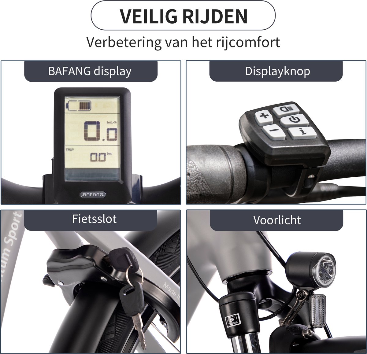 SAXXX 28 inch Stads E-bike - 250W Middenmotor - Tot 100km Actieradius thumbnail 4