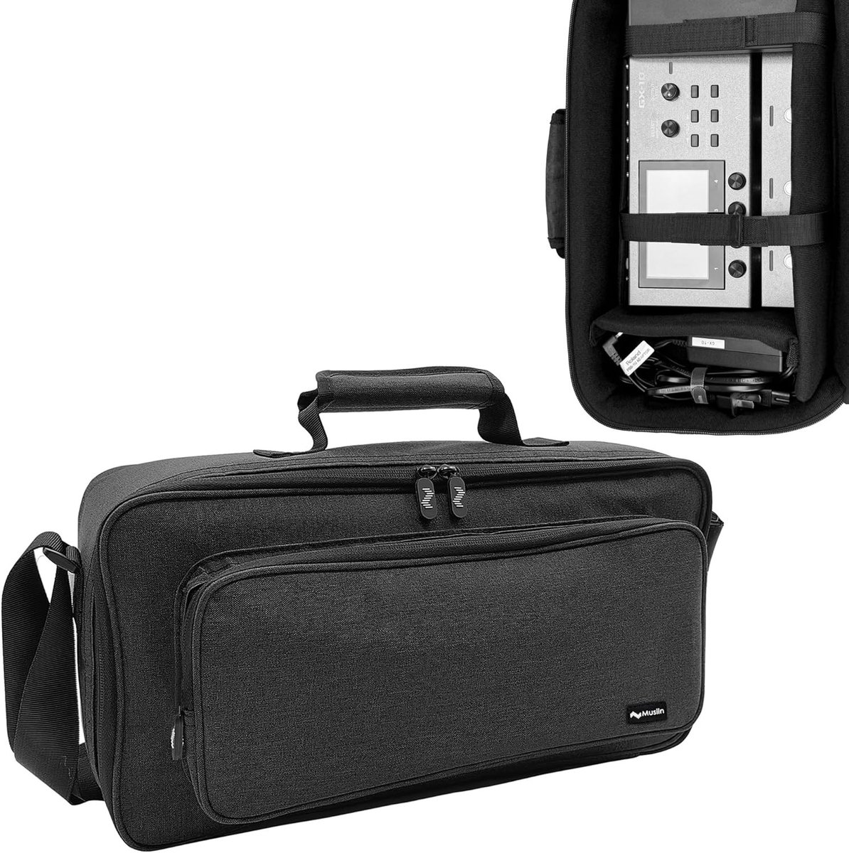 Guitar Multi-Effect Pedal Tas met Georganiseerde Compartimenten voor Kabels en Accessoires, Krasbestendig en Compatibel met Diverse Apparaten