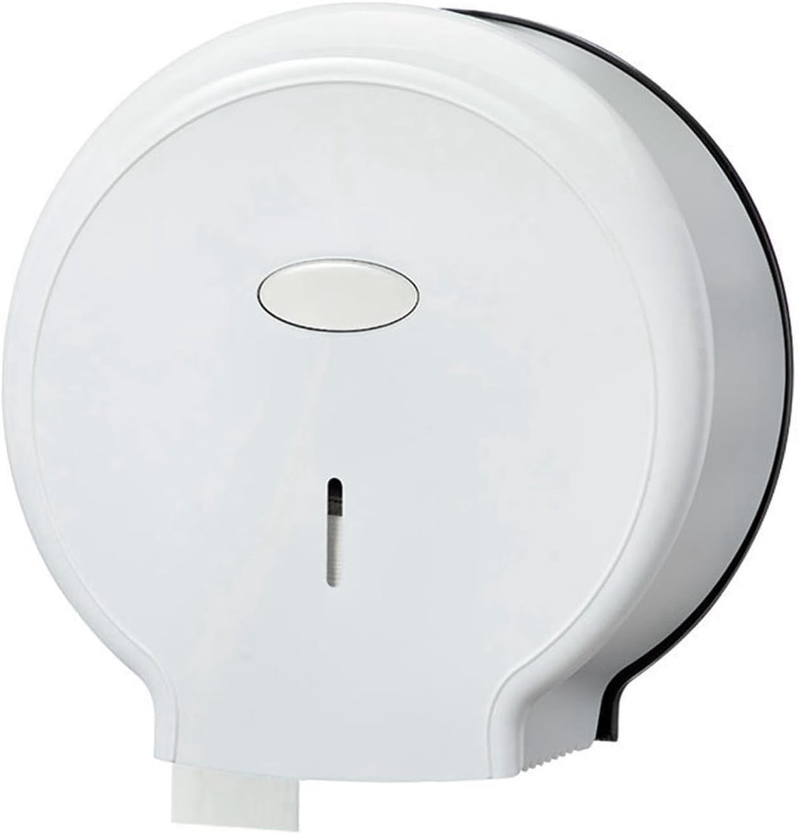 Jumbo Toiletpapier Dispenser voor Wandmontage, Enkelvoudige Rol, Wit, 27 x 28 x 12 cm, Ideaal voor Thuis en Kantoor
