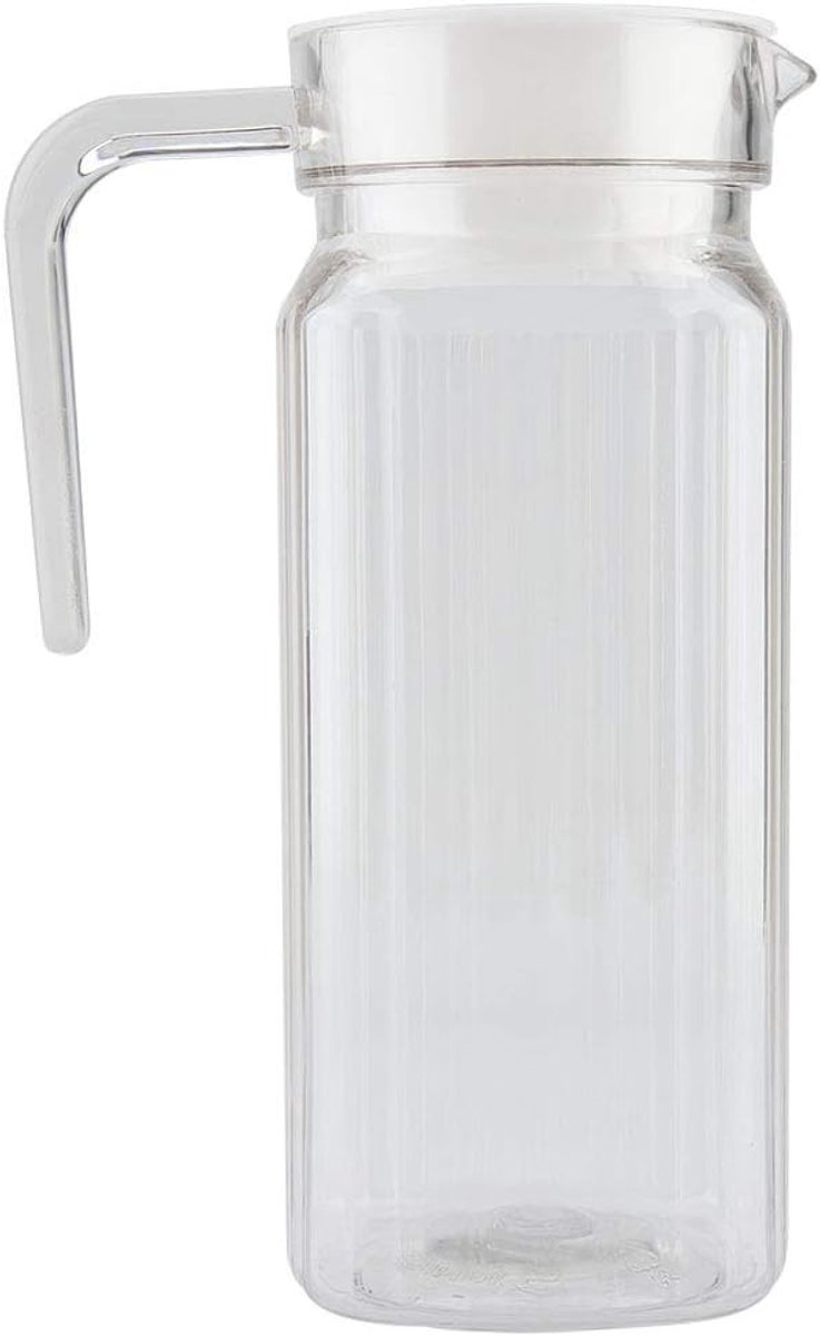Transparante acryl kruik met deksel, 800ML - Ideaal voor water, sap en dranken