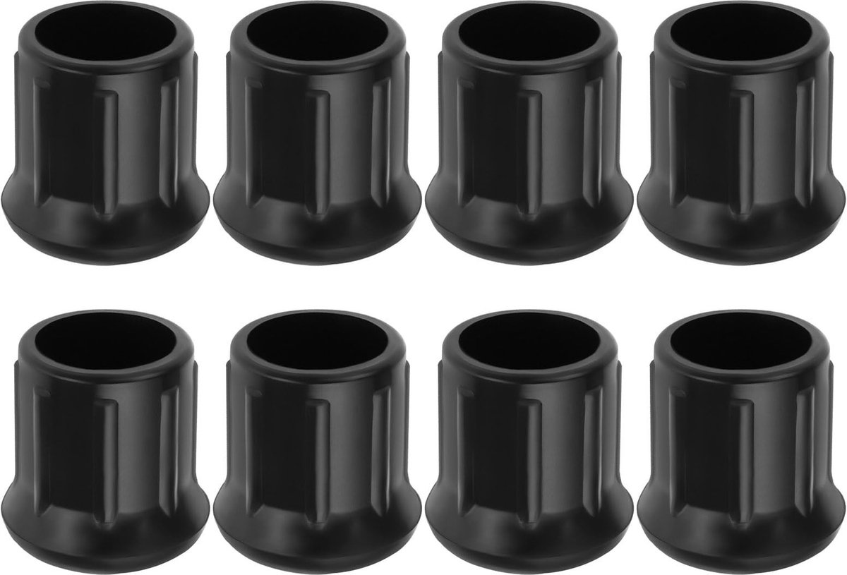 Dailygoods- Rubberen Voeten - 8 Stuks - Binnendiameter 25mm - Antislip - Slijtvast - Milieuvriendelijk Rubber - Hoog 40mm, Bodembreedte 38mm - Meubelvoetjes