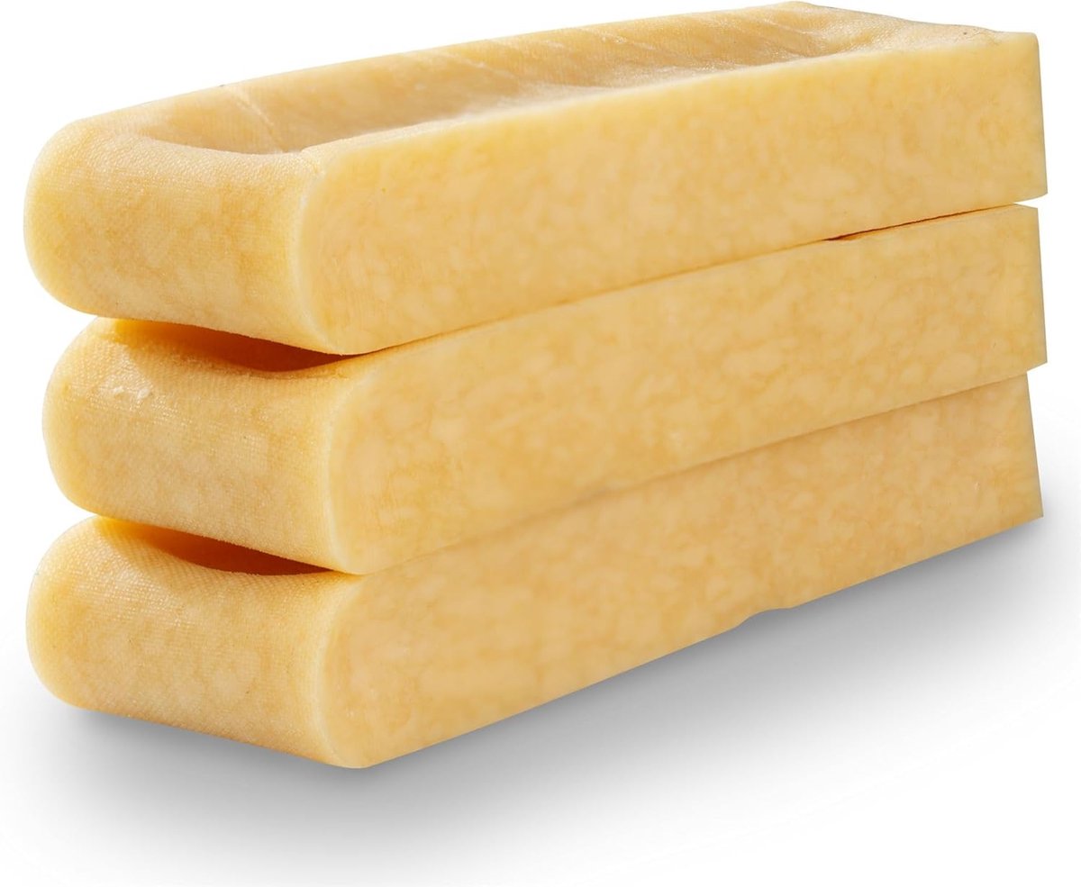 Thijox - Premium Kauwstaven voor Honden - Langdurige Natuurlijke Melk Snacks met Kaassmaak - Grote Kauwkluiven voor Honden - 300g (Verpakking van 3, L
